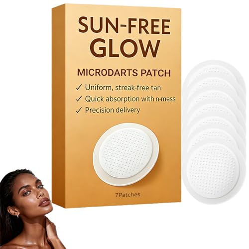 Purevlab Sun Free Glow Patches 2026 New Advanced Sun Free Glow Microdarts Patch Natural Tanning Patches for Women and Men Suitable for All Skin Types (1 boxes)