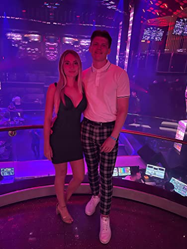 Zilezile Women's Sexy Bodycon Sleeveless V-Neck Ruched Spaghetti Strap Mini Club Dress Black #TOP3