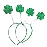 BinaryABC St Patrick's Day Headband,Shamrock Head Boppers Hats,St Patrick's Day Decorations,2Pcs