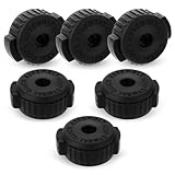 Hariendny 6 PCS Plastic Cymbal Nuts Quick-Fit Rapid Release Topper 8 mm Drum Accessories Black Hardware Percussion Kit Mate for Replacement Kitparts