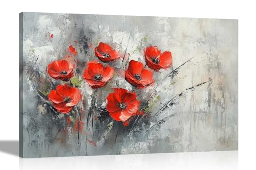 Impressions peinture rustiques florales sur toile haut de gamme au design graffiti