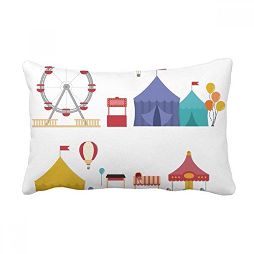 Coussin de parc d'attractions oreiller lombaire multicolore 16x24 pouces - 2