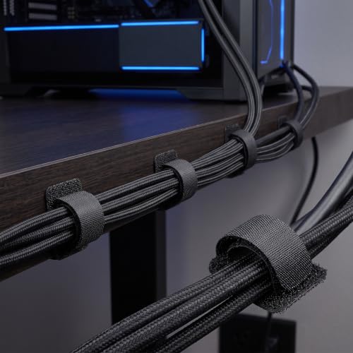 Zerodeko 24PCS Ganchos y Lazos para Cables, Correas Autoadhesivas para Gestión de Cables, Organizadores Reutilizables para Cables, Control de Cables para TV Bajo Escritorio para Hogar y Oficina miniatura 4