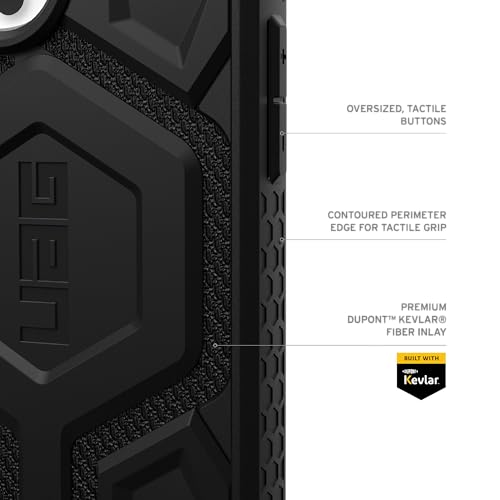 Image of Urban Armor Gear UAG Monarch Pro Magnetic Compatible, Rugged Heavy Duty Shockproof Military Grade Protective Case /Cover Designed for iPhone 17 Pro Max (2025) - Kevlar Black