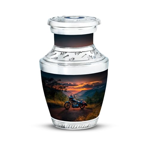 Image of Bike Urn Unique Urns for Ashes 3 Inch | Funeral Ashes for Male & Female Human Remain Urns Cremation Urn