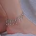 Produktbild Jovono Kristall Quasten Fußkettchen Boho Fußkettchen Armbänder Mode Strand Fußschmuck für Frauen und Mädchen (silber)