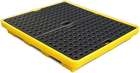 Stackable Oil Spill Containment Tray - Durable Plastic Pallets for Industrial Safety, Modular Storage Solution for Garage, Basement & Warehouse Organization