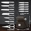imarku Knife Kitchen Sets, Japanese Stainless Steel 14 Pcs Knife Block Set,Chef Knives with Built-in Sharpener, Dishwasher Safe, Non-Slip Ergonomic Handle,Deba Knife for Fish, Essential Home Gift