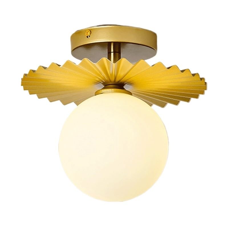Plafonnier créatif en fer plissé or pour ambiance chaleureuse