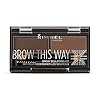 Rimmel Brow This Way Sculpting Kit, Dark Brown, Powder 0.04 oz., Wax 0.03 oz., Brow Sculpting & Styling Kit with Eyebrow Wax & Setting Powder