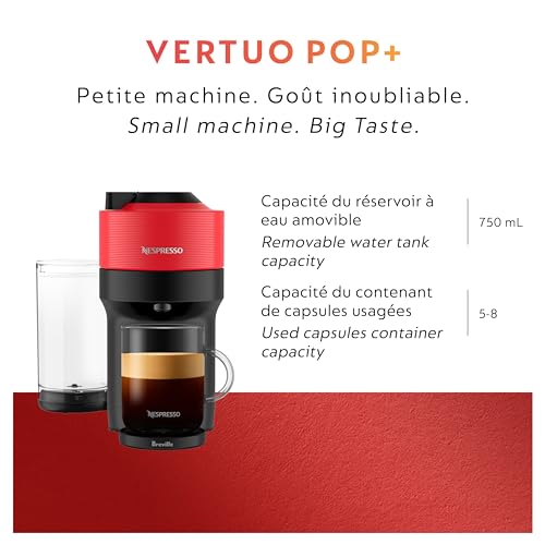 Nespresso Vertuo Pop+ Coffee and Espresso Maker by Breville with Milk Frother, Spicy Red by Nespresso - Image 7