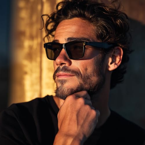 Image of Sports Polarized Sunglasses for Mens and Womens,Black Retro Sun Glasses Driving Fishing Cycling UV Protection