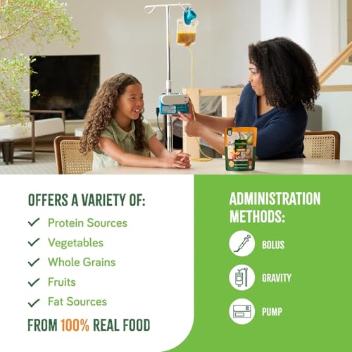 Image of Real Food Blends Select Turkey, Pears & Pumpkin - Pureed Food Meal for Feeding Tubes, 9.4 oz Pouch (Pack of 12 Pouches) | Select turkey, pears and pumpkin tube feeding meal with 17g protein and 23 vitamins and minerals.