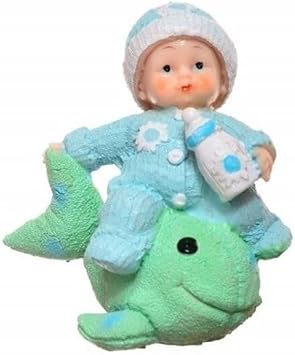 Decotown Hediyelik Sevimli Mavi Bebek Biblo Polyester S s E yas