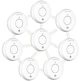 Jemay Wireless Interconnected Smoke Detectors, Fire Alarm with 820 ft Transmission Range, Smoke Alar