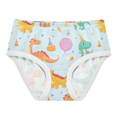 Wusikd Cartoon Dinosaurs Girls' Underwear Cotton Cute Girls Briefs Soft Toddler Underwear 2T
