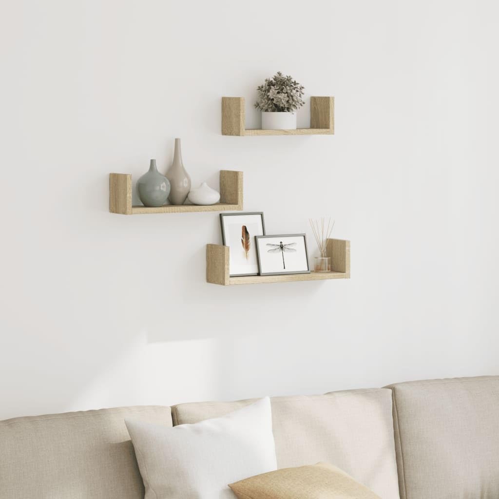 Étagère murale en bois contre le désordre - Meuble compact résistant