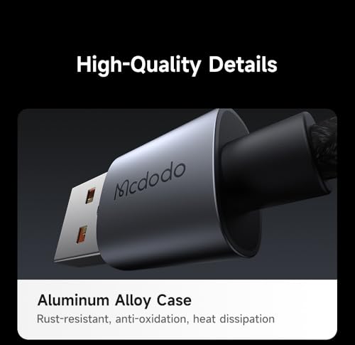 Image of Mcdodo USB-A to Type C Fast Charging Cable With WARP /DASH /VOOC /SuperVOOC /FLASH Charging Support, Compatible with OnePlus, Oppo, iPhone 15 & other Type C Smartphones & Devices