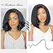 HANNE Kinky Straight Wig for Black Women Short Bob Kinky Wigs 12 Inch Yaki Wigs Ready Wear and Go Kinky Straight Synthetic Wig (1B#)