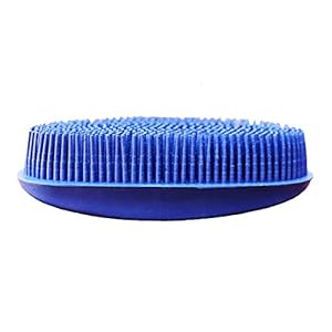 Oval Face Grooming & Bathing Curry Brush for Horses, Dogs, Cats, & Other Pets – Very Soft Bristles (Navy Blue)