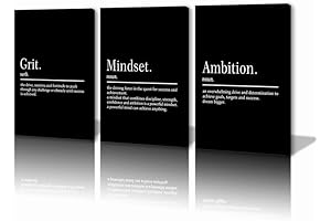 KAWAHONE Grit Mindset Ambition Canvas Painting Wall Art