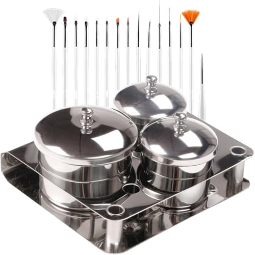Set de brochas para arte de uñas con 18 piezas miniatura 1
