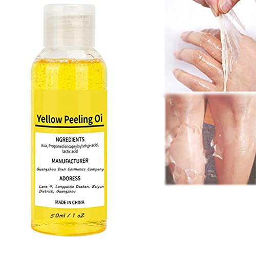 30/50ml Super Strength Yellow Peeling Oil Lightening Exfoliating Dark Skin for Body, Yellow Peeling Oil for Dark Skin, Yellow Peeling Oil Body Whitening Skins, for Face, Hands, Feet