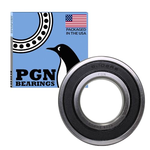 Image of PGN (30 Pack) 6208-2RS Bearing - Lubricated Chrome Steel Sealed Ball Bearing - 40x80x18mm Bearings with Rubber Seal & High RPM Support