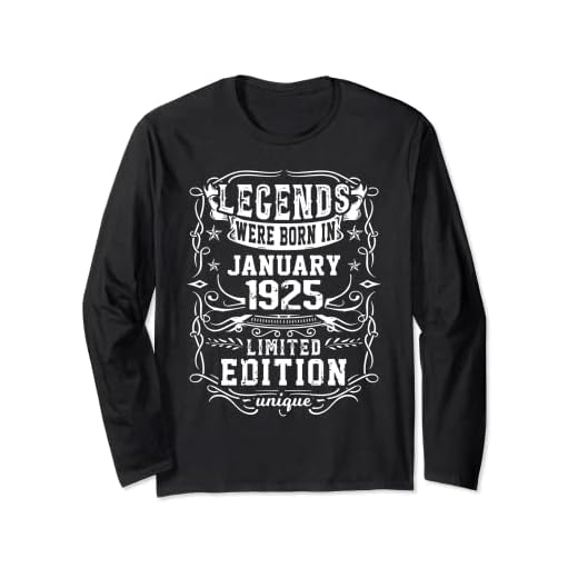 Cumpleaños Enero 1925 Edición Limitada Regalo January 1925 Manga Larga