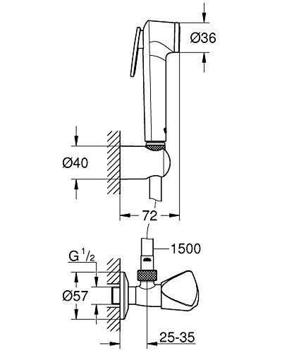 Grohe Tempesta F Trigger Spray 30 con soporte de pared miniatura 2