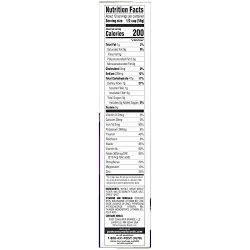 Post, Breakfast Cereal, Grapes Nut, 20.5 Oz #TOP5