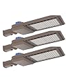 G GJIA LED Parking Lot Light, 200W, 28000LM 5000K Daylight, LED Shoebox Light with Dusk to Dawn Photocell,Slipfitter Mount, IP66 Waterproof Parking Lot Light for Parking Lot Street Roadway,3 Pack