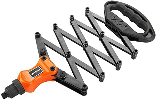 ebuyerfix Wokin Pince à riveter pour langue paresseuse de 81,3 cm avec 5 pinces, rivet pop à simple action de tirage, rivet rapide pliable extensible pour rivets en aluminium et acier inoxydable Cover
