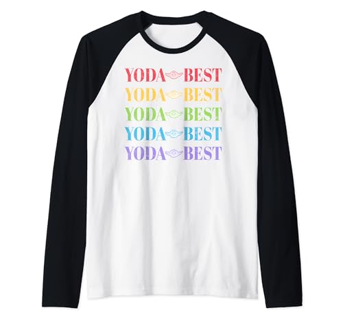 T-shirt raglan Star Wars Yoda Best pour fan de science-fiction et style baseball rétro