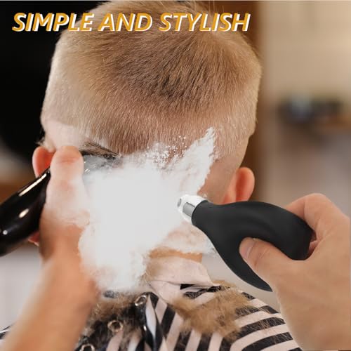 HOOWIFFY Botella Rociadora de Polvo Seco Recargable Negra, Pulverizador Portátil para Barbería y Cuidado Personal, Envase Rellenable para Polvos Talco, Control de Aceite y Uso en Salones - imagen 3