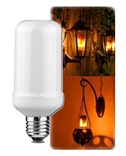 LED Flame Effect Light Bulb - 2018 Upgrade Upside Down Flickering Simulated Fire Bulb Vintage Decorative Lighting For Halloween Home/Hotel/Bar Party Decoration( 1 pack/1 Mode: Flicker Only)