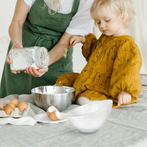 Cuenco de cristal para almacenamiento de alimentos con boca oblicua anti salpicaduras 6