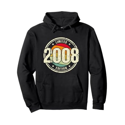 Retro 15 Años Nacido en 2008 Edición Limitada 15 Cumpleaños Sudadera con Capucha
