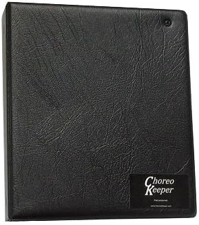 ChoreoKeeper Black Specialty Solid-back Binder for Display of Up to Six Pages (includes 4 Trifold Sheet Protectors)