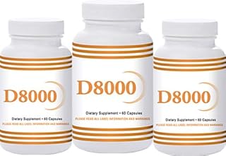 Natural Living High Potency Vitamin D3 8000 IU 60 Capsules 3 Pack