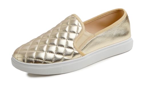 Image of FEVERSOLE Women's Casual Slip On Sneaker Comfort Quilted Loafer Flats