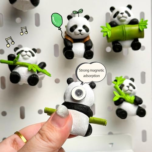Imán decorativo magnético de pared con diseño panda miniatura 5