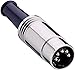 Lumberg Din Audio/Video Connector, Plug, 4, Cable Mount, Metal Body, Silver Plated Contacts Rohs Compliant: Yes - 0131 04