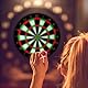 Dartscheibe, 17-Zoll Magnetische Dartscheibe, Spielzeug-Dartspielset mit 6 Magnetpfeilen, Sicherheitspfeilspiel für den Party-Hausgarten, lustiges Spielzeuggeschenk für Kinder und Erwachsene