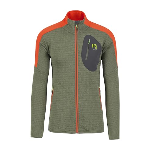 KARPOS 2501043-024 PUEZ Fleece Sweatshirt Herren Thyme/Spicy ORNAGE Größe L