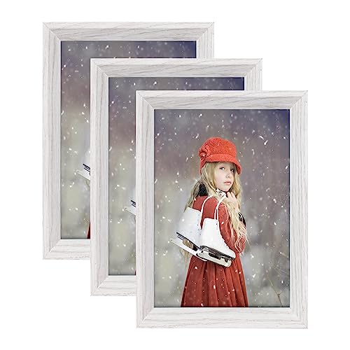 Bilderrahmen Metrekey DIN A4 Vintage Holz 3er Set 21×29,7cm