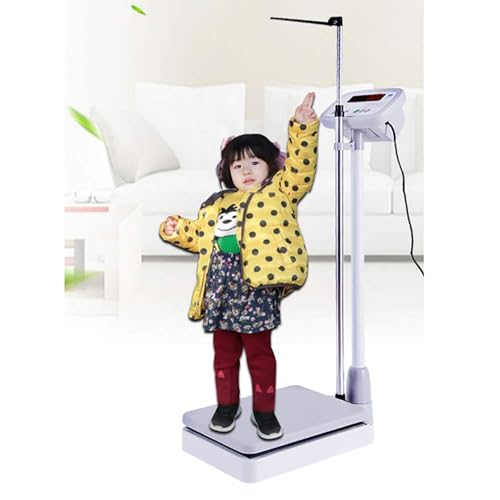 Báscula digital de salud con tallímetro, báscula electrónica de altura y peso con capacidad para 400 libras, báscula de altura y peso para niños y adultos