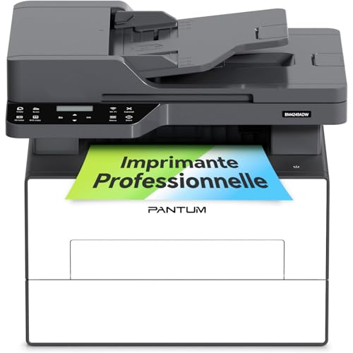 PANTUM BM4249ADW Imprimante Laser Multifonction Scanner photocopieur avec ADF, Noir et Blanc, Impression Recto-Verso Automatique, Anti-Bourrage, USB & Wi-FI,...