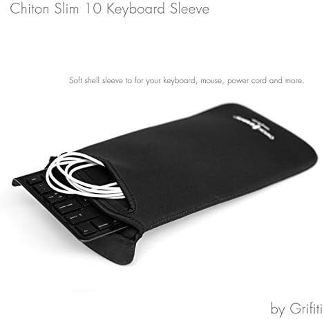 Miniatura 8 de GRIFITI Chiton Fat 12 - Funda de neopreno para teclado mecánico sin llave y 11-13 pulgadas, funda portátil de 10 a 13 pulgadas, bolsillo adicional