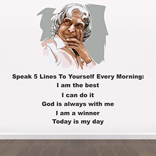 Image of StickMe 'Abdul Kalam Office Inspiration Motivation Quotes Wall Sticker' (Multi Colour, Vinyl, Self-Adhesive, Peel & Stick)